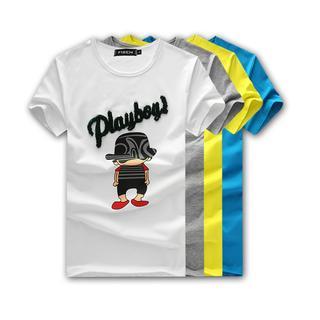 Lettering Applique Short-sleeve T-shirt