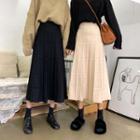 High-waist Plaid Knit Skirt