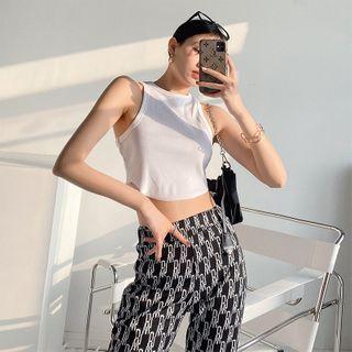 Round-hem Crop Tank Top