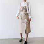 Double-breasted Jumper Dress With Sash