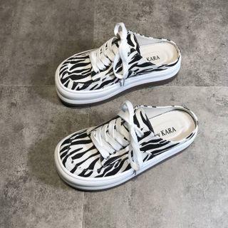 Zebra Print Sneaker Mules