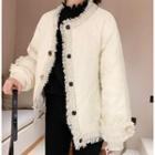 Fringe Panel Round-neck Jacket