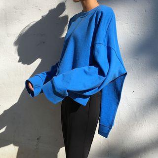 Drop Shoulder Dip Back Sweatshirt