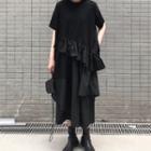 Short-sleeve Layered T-shirt / Wide Leg Pants