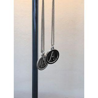 Letter Coin-pendant Chain Necklace