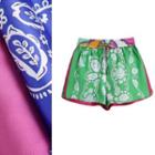 Drawstring Paisley Print Shorts