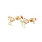 Fashion Cute Plated Gold Unicorn Stud Earrings Golden - One Size