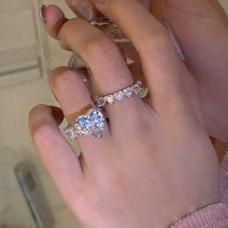 Heart Rhinestone Open Ring (various Designs)