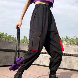 Adjustable Cuff Cargo Harem Pants