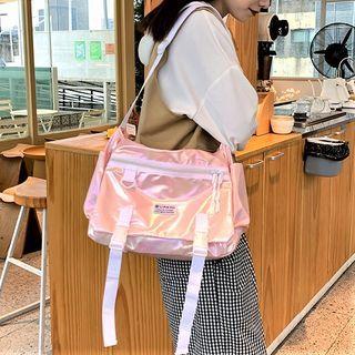 Buckled Holographic Crossbody Bag