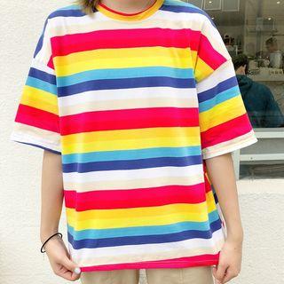 Short-sleeve Rainbow Block T-shirt