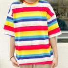 Short-sleeve Rainbow Block T-shirt