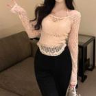 Long-sleeve Lace Top / Camisole