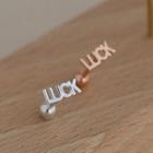 Lettering Sterling Silver Earring