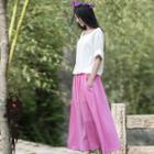Short-sleeve Top / Plain Skirt