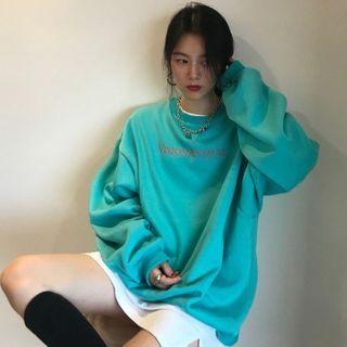 Lettering Pullover Tiffany Blue - One Size