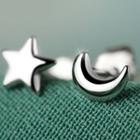 Star & Crescent Stud Earring 1 Pair - One Size