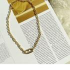 Oblong Chain Necklace Gold - One Size