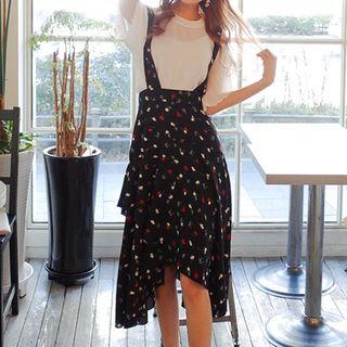 Chiffon Suspender Midi Dress