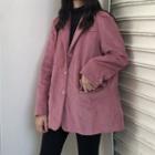 Corduroy Button Jacket Pink - One Size