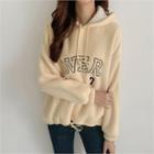 Over Embroidered Sherpa-fleece Lined Hoodie