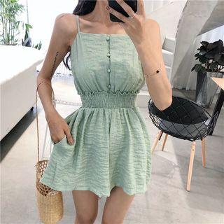 Open Back Spaghetti Strap Playsuit
