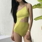 One Shoulder Open Back Swimsuit