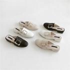 Jewel-buckles Slide Loafers