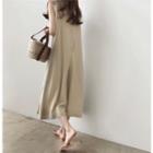 Sleeveless Buttoned Wide-leg Jumpsuit