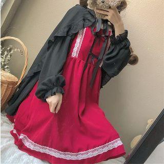 Light Jacket / Spaghetti Strap A-line Dress