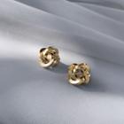 Interlocking Hoop Alloy Earring 1 Pair - Gold - One Size