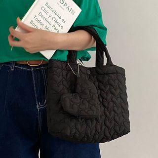 Heart Embroidered Handbag