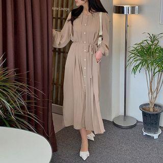 [lovb] Crepe Long Shirtdress