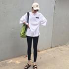 Set: Letter 3/4-sleeve T-shirt + Pants