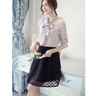 Ribbon Bow Chiffon Top