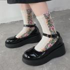 Ankle-strap Platform Wedge-heel Mary Jane Shoes