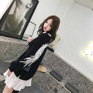 Sweatshirt Mock Two-piece Mini Dress As Shown In Figure - One Size