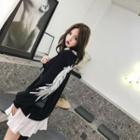 Sweatshirt Mock Two-piece Mini Dress As Shown In Figure - One Size