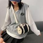Cat Embroidered Barrel Bag
