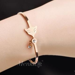 Rhinestone Fox Bangle