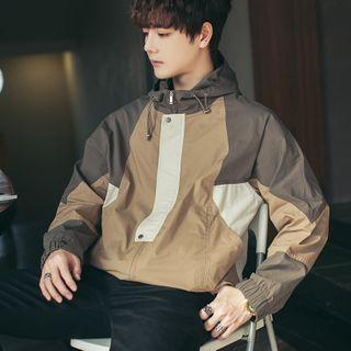 Paneled Hooded Overhead Jacket