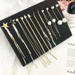 Tassel Earring / Faux Pearl Dangle Earring