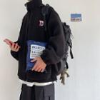Long Sleeve Stand Collar Fleece Jacket