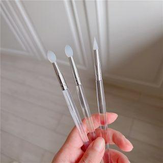 Silicone Makeup Brush 1 Pc - Silver & Gray - One Size