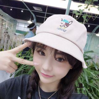 Dog Embroidery Bucket Hat
