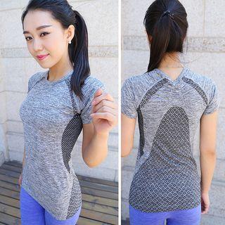 Short-sleeve Panel Workout T-shirt