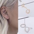 Ribbed Circle Earrings