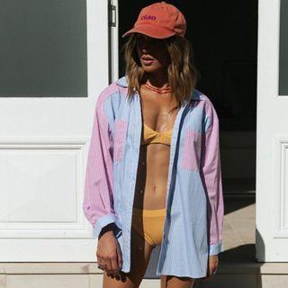 Long Sleeve Two Tone Stripe Shirt