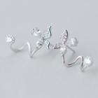 Butterfly Earring 1 Pair - S925 Silver - Silver - One Size