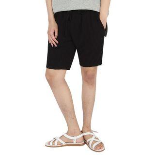 Plus Size Textured Linen Blend Shorts